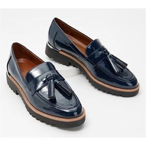 Franco Sarto Carolynn Loafers. Like new, worn only once. Size 6.5. Navy Blue.